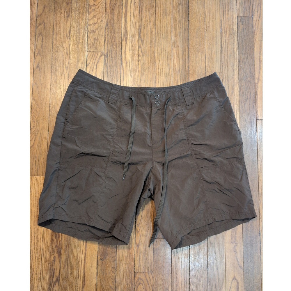 Eddie Bauer Brown Quick Dry Walking Board Shorts Nylon‎ Drawstring Womens 18 W